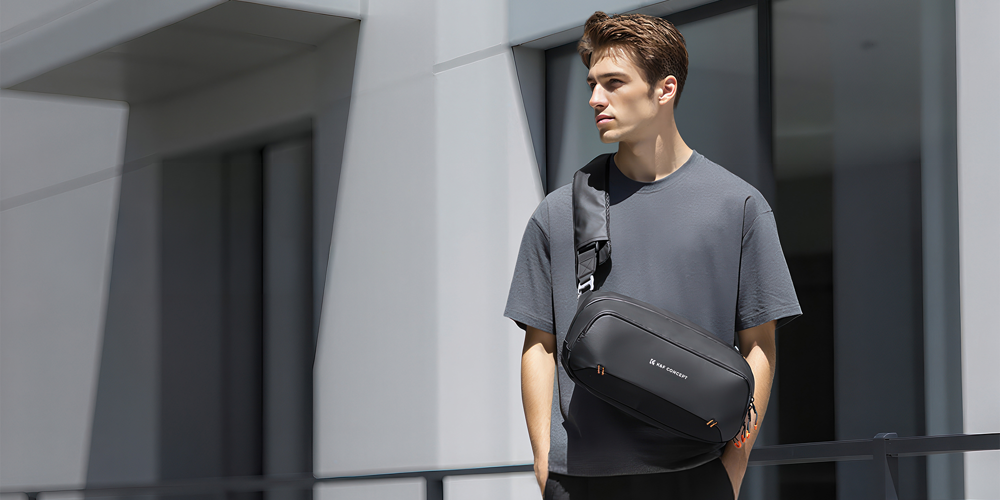 Torba na ramię K&F Concept Urban Wander 17 5 l - czarna